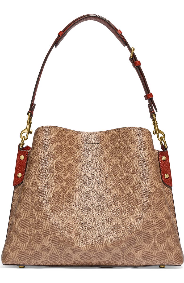 COACH Willow Signature Coated Canvas Shoulder Bag, Alternate, color,