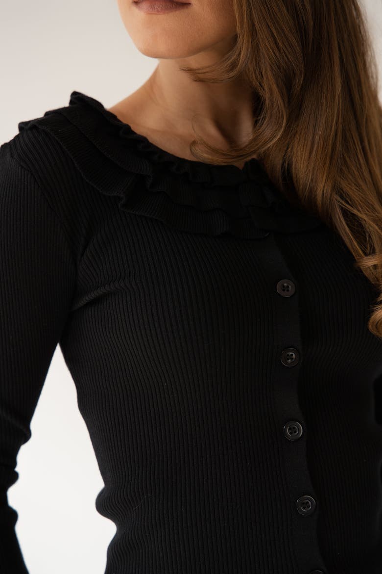 Bella Cardigan, Alternate, color, Black