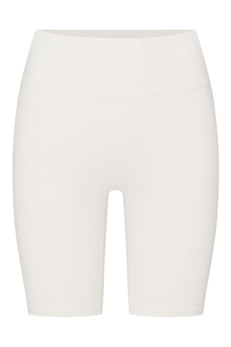 Shine Bonded Waist Bike Shorts, Alternate, color, NSKM ACTIVE IVORY
