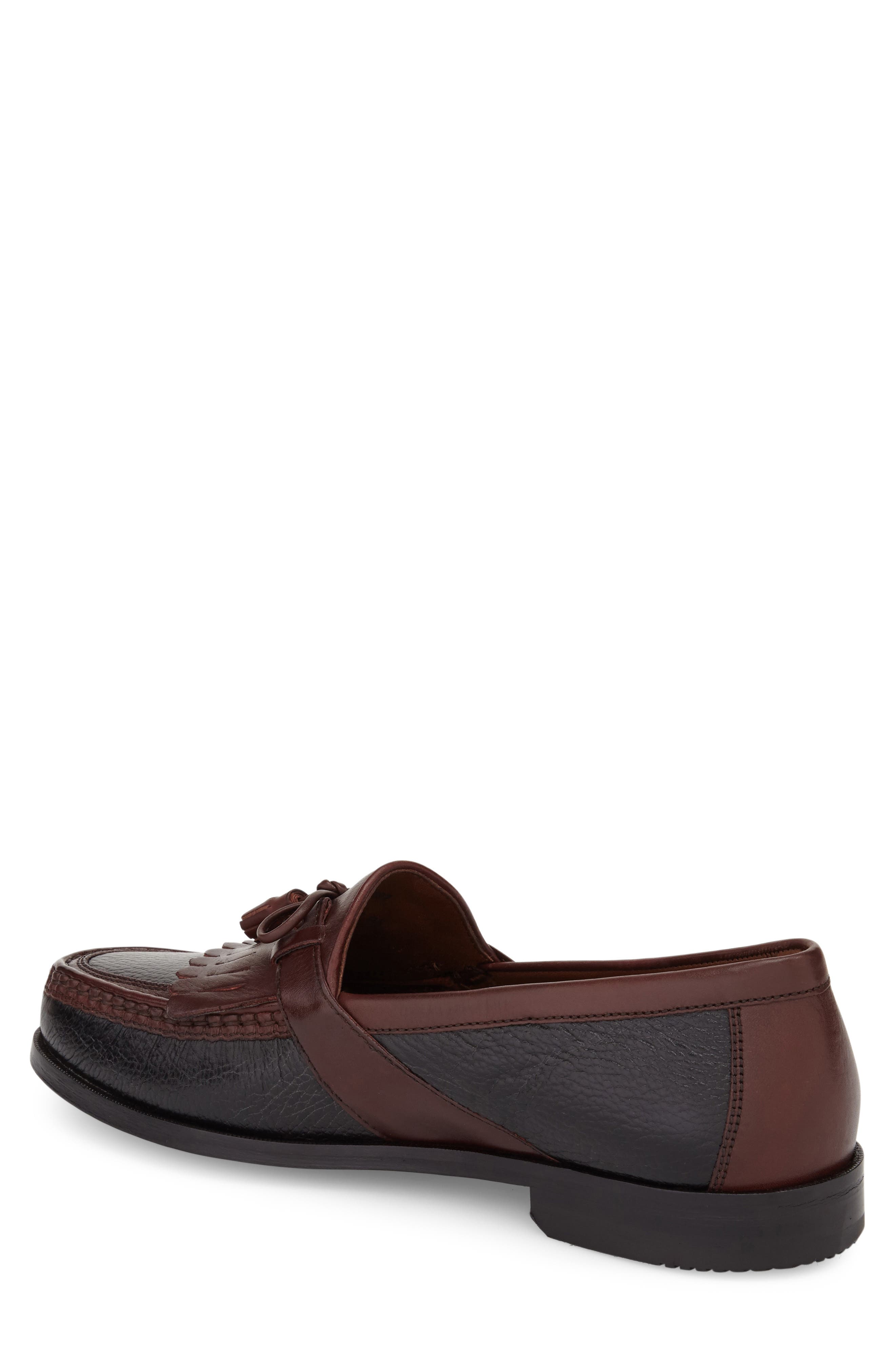 'Aragon II' Loafer, Alternate, color, BLACK SMOOTH/ANTIQUE