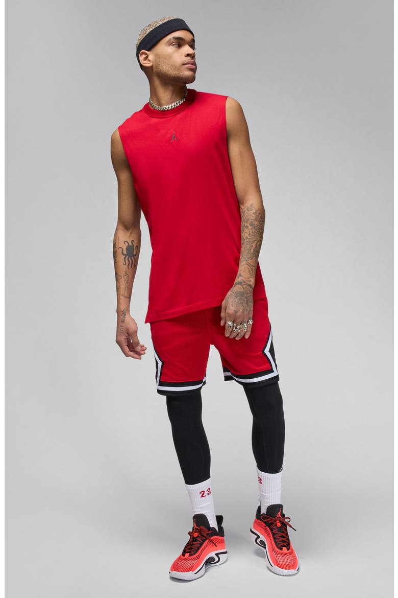 Jordan Sport Dri-FIT Performance Sleeveless Top, Alternate, color, GYM RED/ BLACK