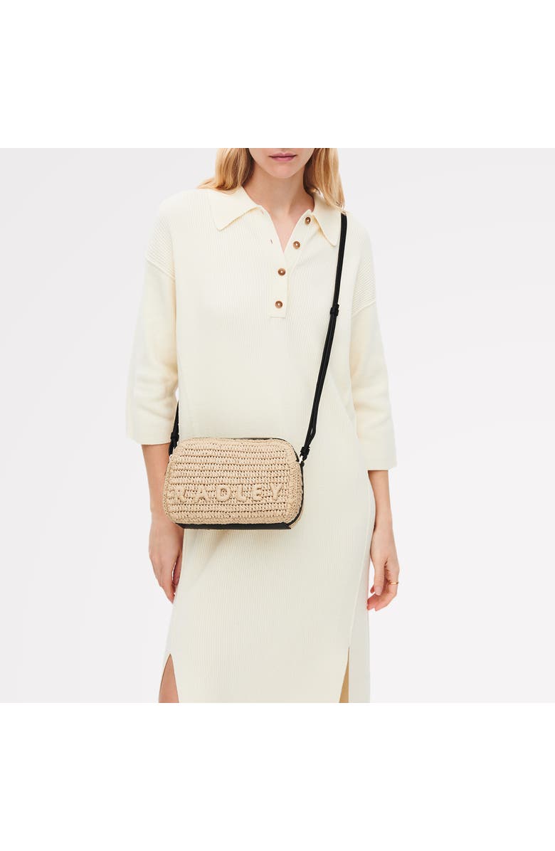 Radley Dukes Place - Raffia Medium Ziptop Crossbody Bag, Alternate, color, Natural