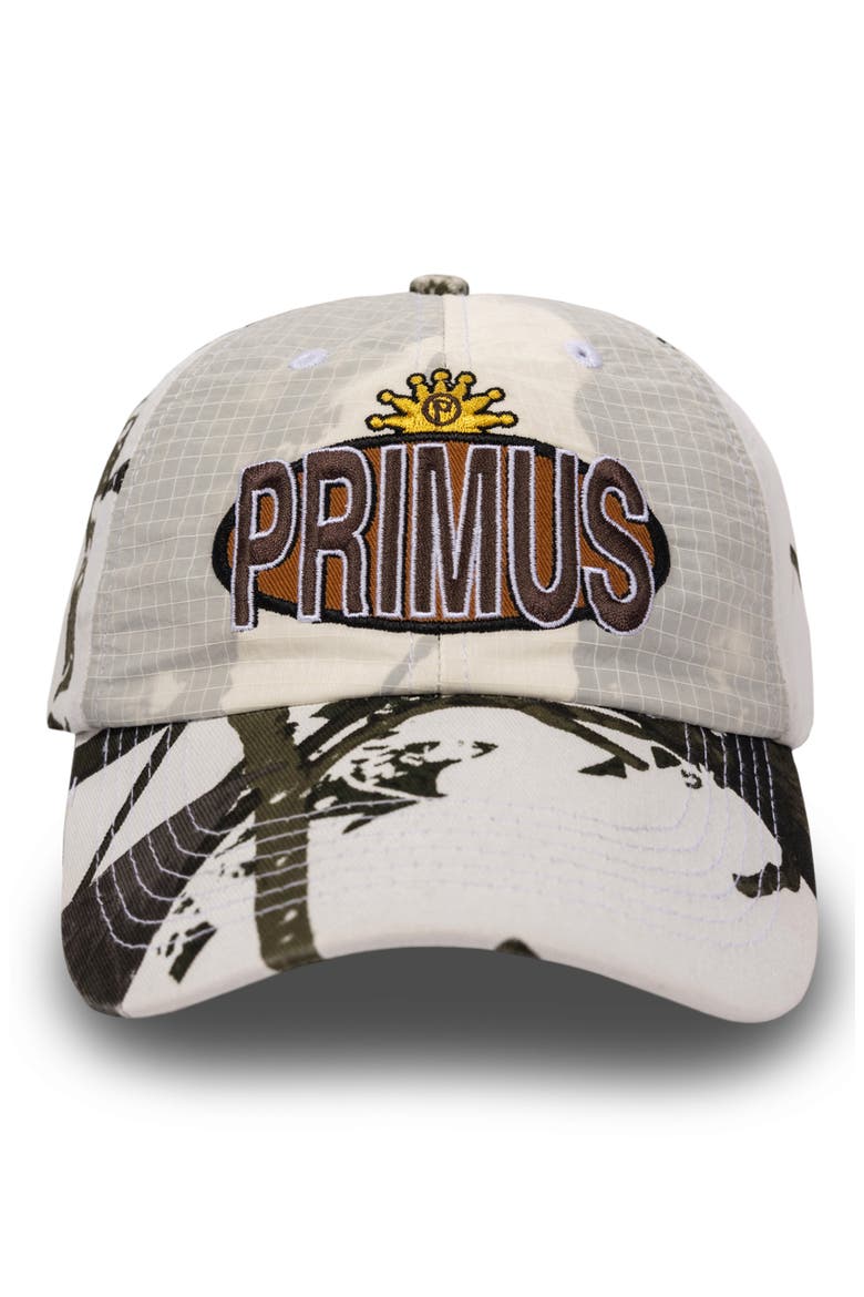 Brown Album Layered Adjustable Baseball Cap, Main, color, SNOW