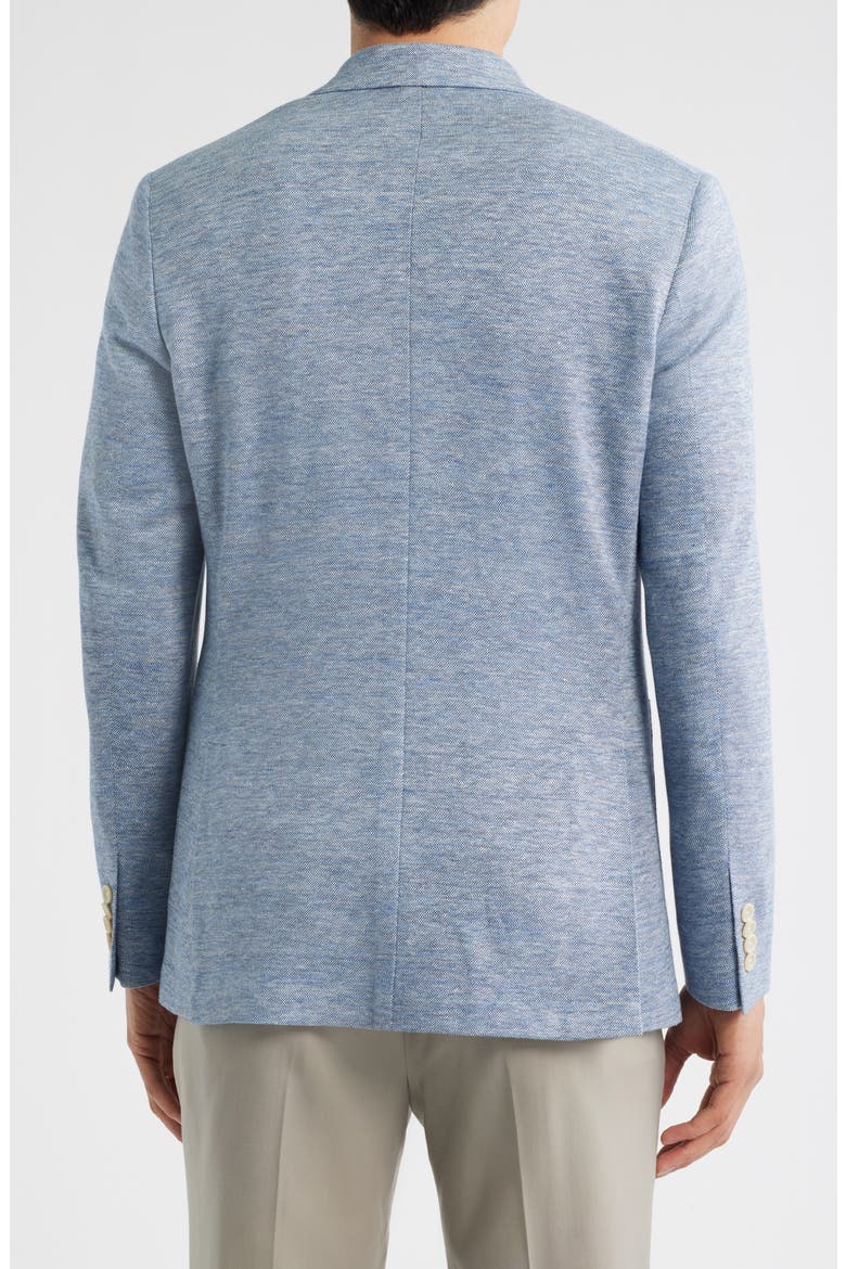 Hampton Light Blue Mélange Knit Linen & Wool Blend Sport Coat, Alternate, color, LIGHT BLUE