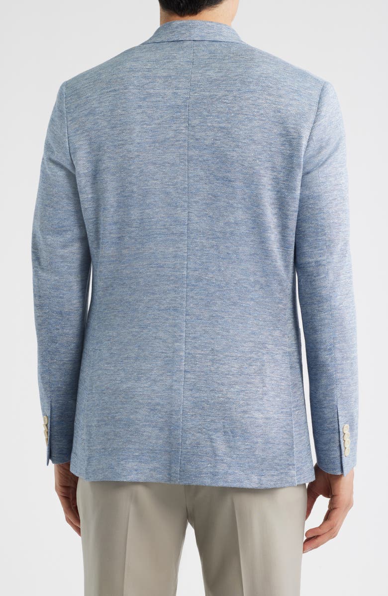 Jack Victor Hampton Light Blue Mélange Knit Linen & Wool Blend Sport Coat, Alternate, color, Light Blue
