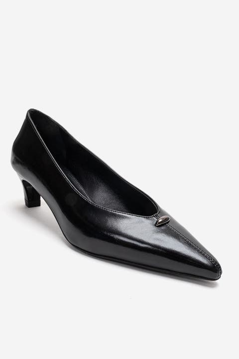 Versay Pointed Toe Kitten Heel Pump