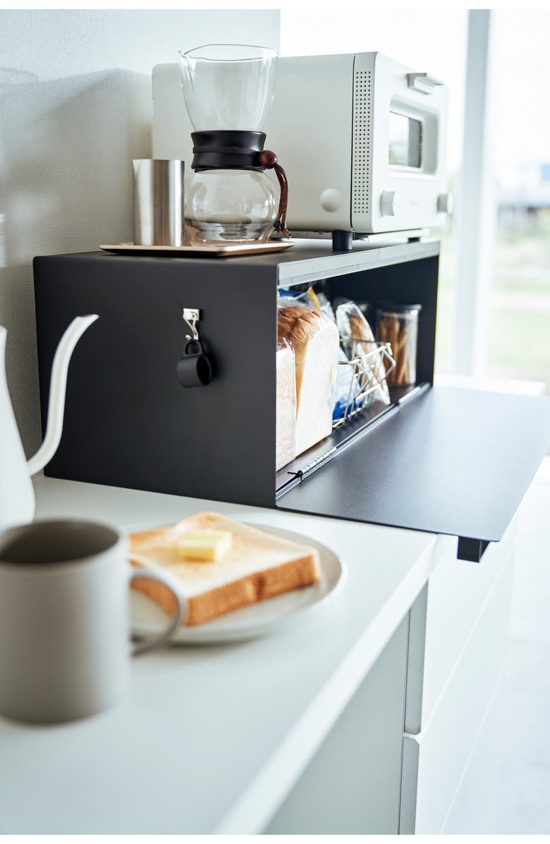 Yamazaki Wide Bread Box, Alternate, color, Black