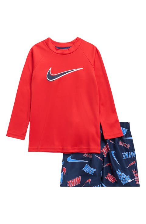 Kids' Hydroguard + Long Sleeve Rashguard & Shorts Set (Little Kid)