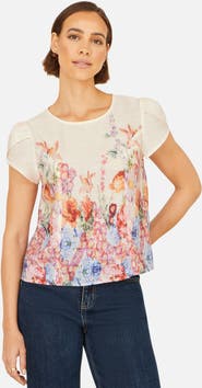 Yumi Floral Border Top
