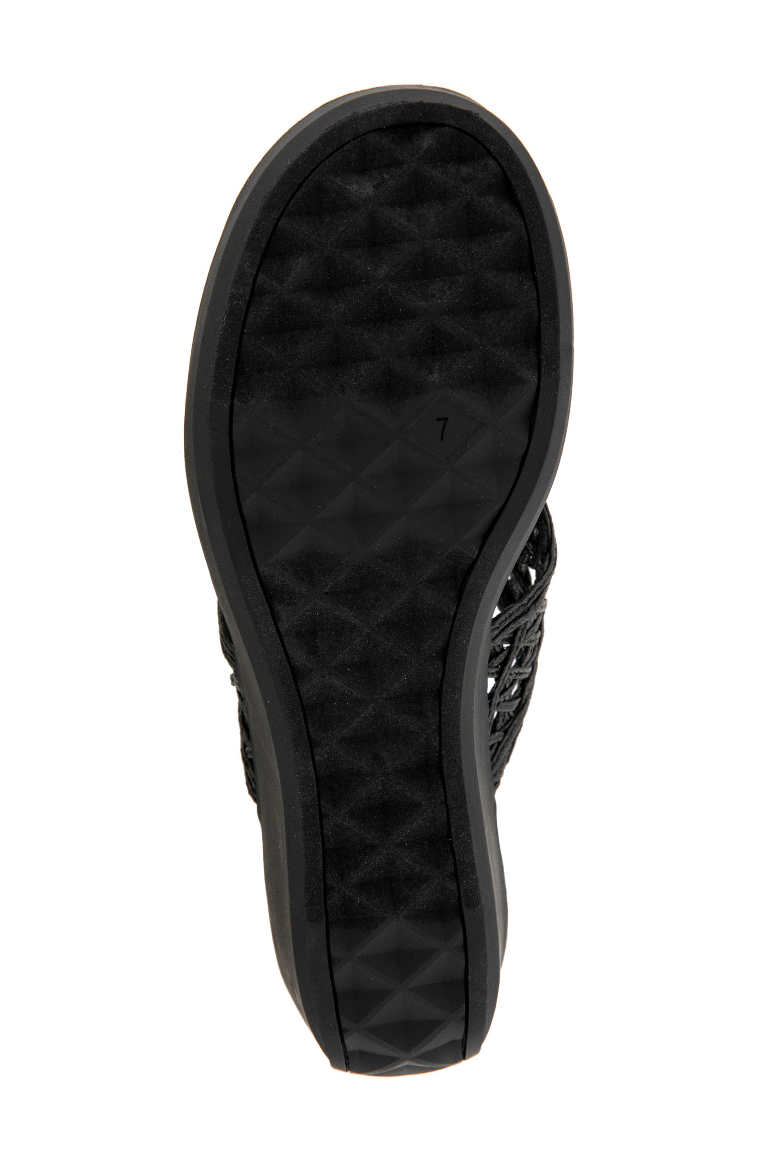 Aerosoles Ivie Wedge Sandal, Alternate, color, Black Raffia
