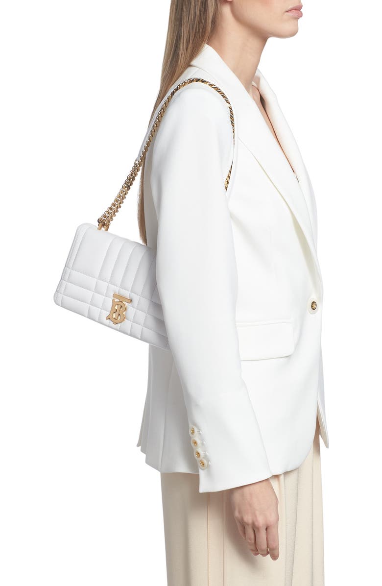 Burberry Small Lola TB Quilted Leather Shoulder Bag, Alternate, color,