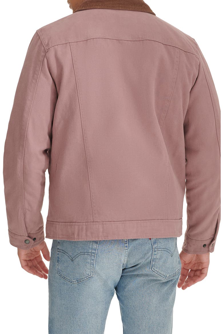 Corduroy Collar Workwear Jacket, Alternate, color, MAUVE COMB