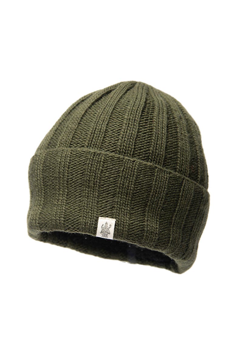 Ribbed Beanie, Main, color, Olive