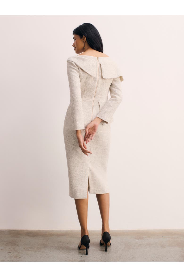 Palmerston Tweed Dress, Alternate, color, Ivory