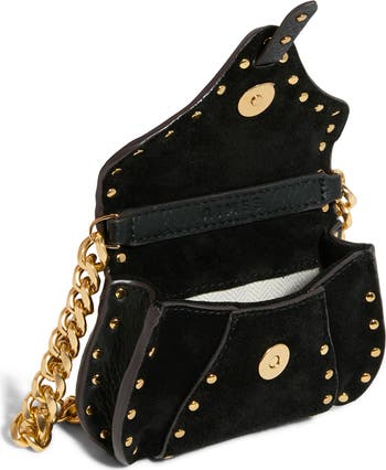 Micro Armour Suede Crossbody Bag