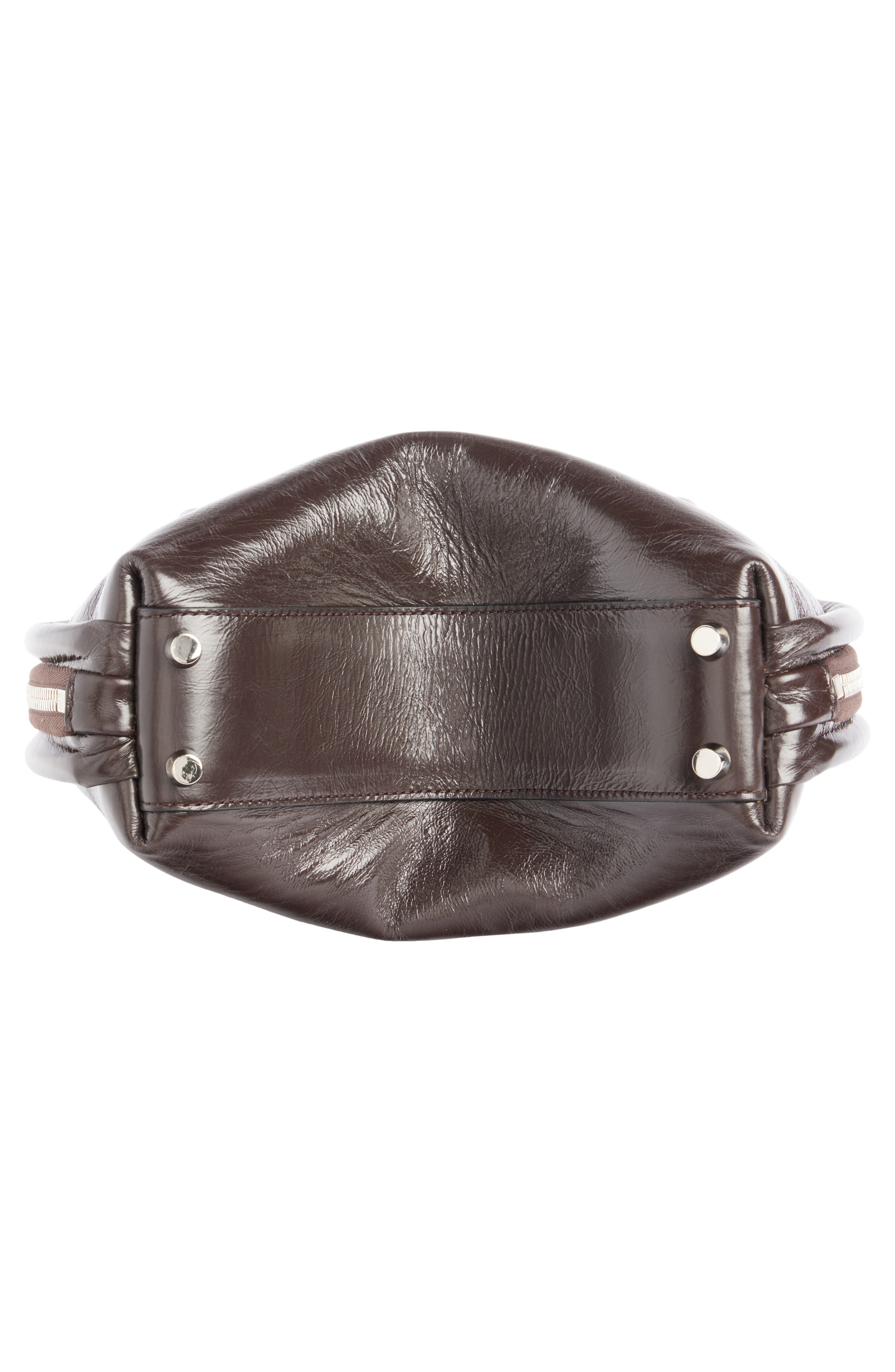 Small Bowlina Leather Shoulder Bag, Alternate, color, CHOCOLATE BROWN