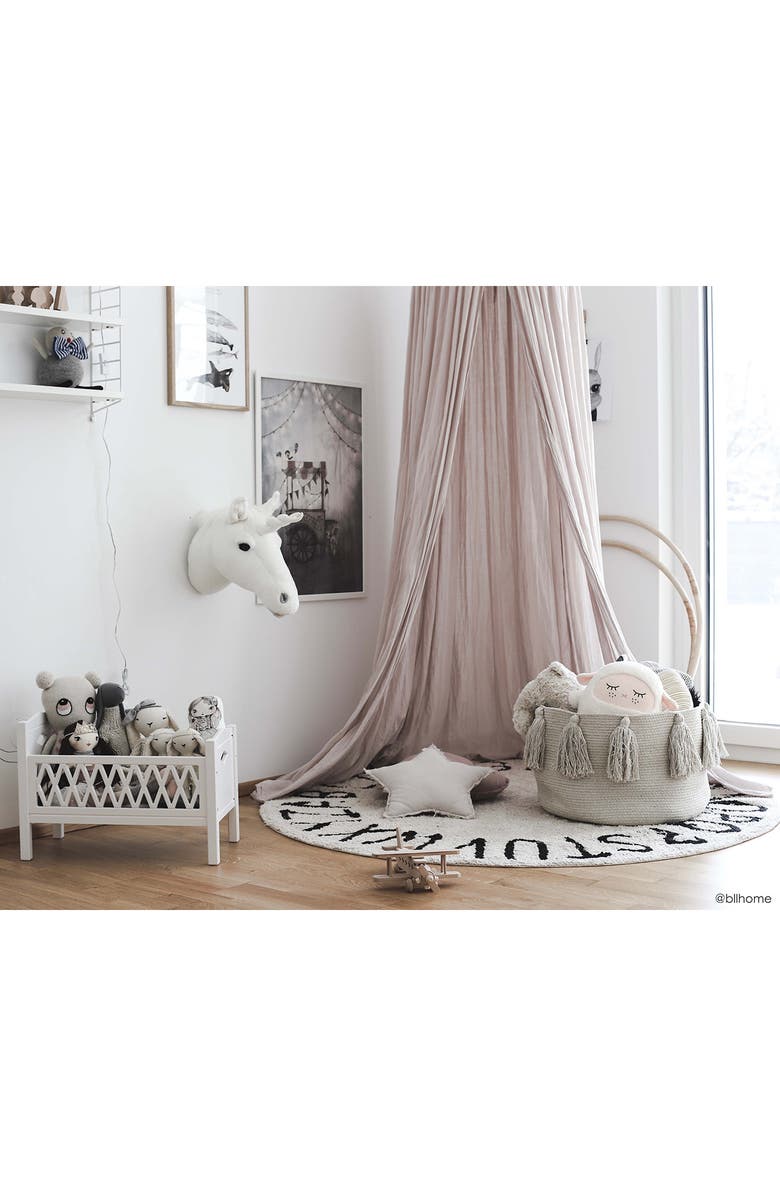 Lorena Canals Tassel Basket, Alternate, color, Light Grey