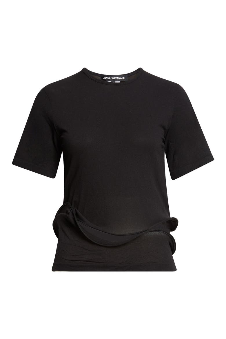 Wired Cutout Mesh T-Shirt, Alternate, color, BLACK
