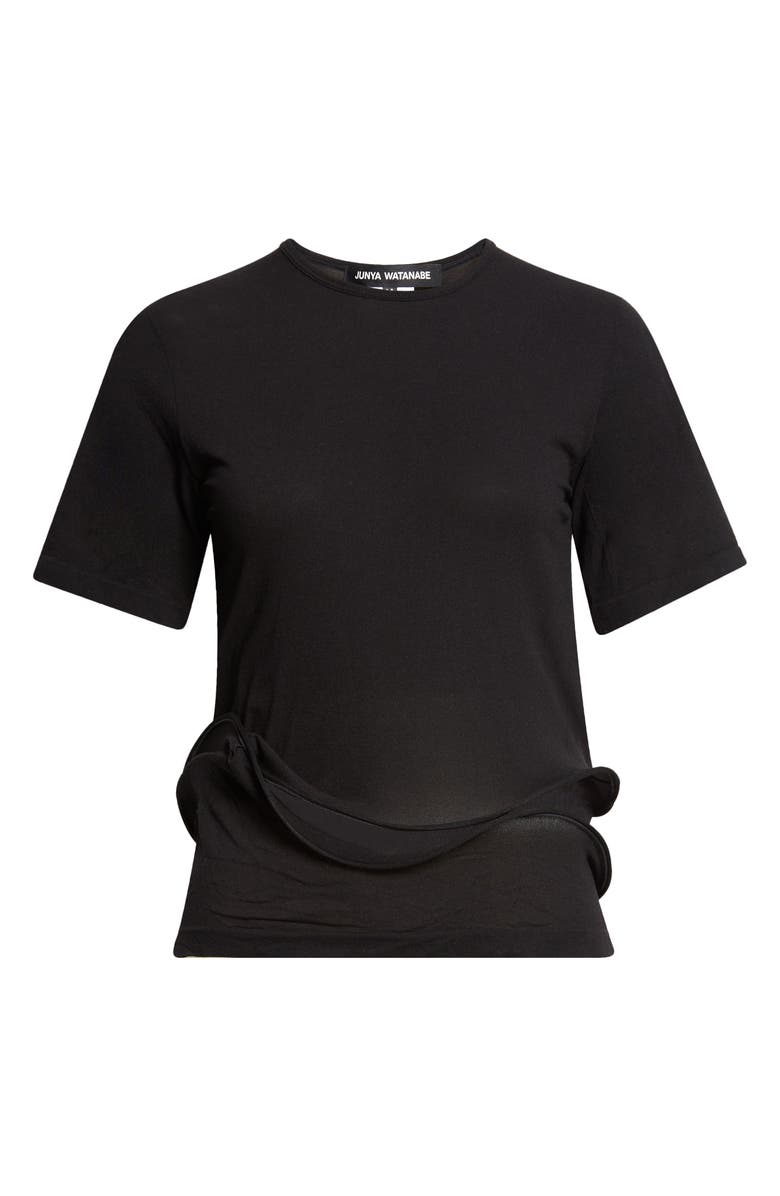 Junya Watanabe Wired Cutout Mesh T-Shirt, Main, color, Black