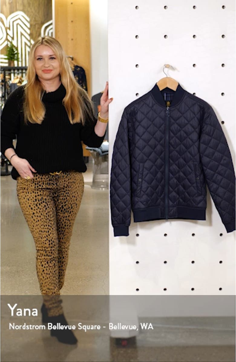 Gabble Quilted Nylon Bomber Jacket, sales video thumbnail