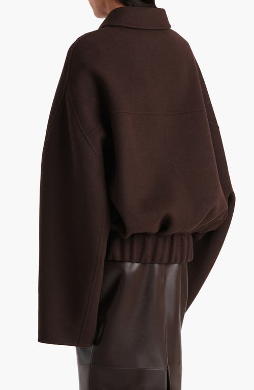 Khaite Chocolate Wool Oversize Odin Jacket In Brown