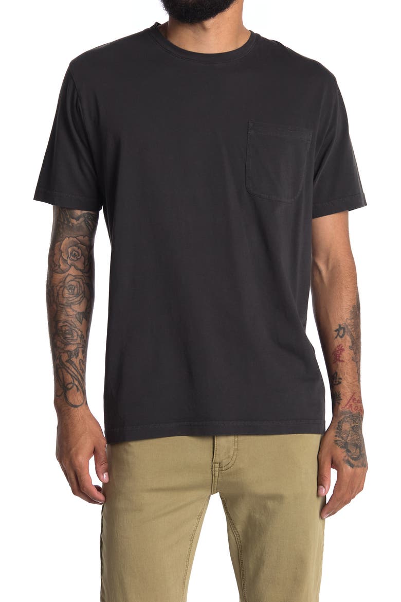 Homesteader Crewneck Pocket T-Shirt, Main, color, BLACK