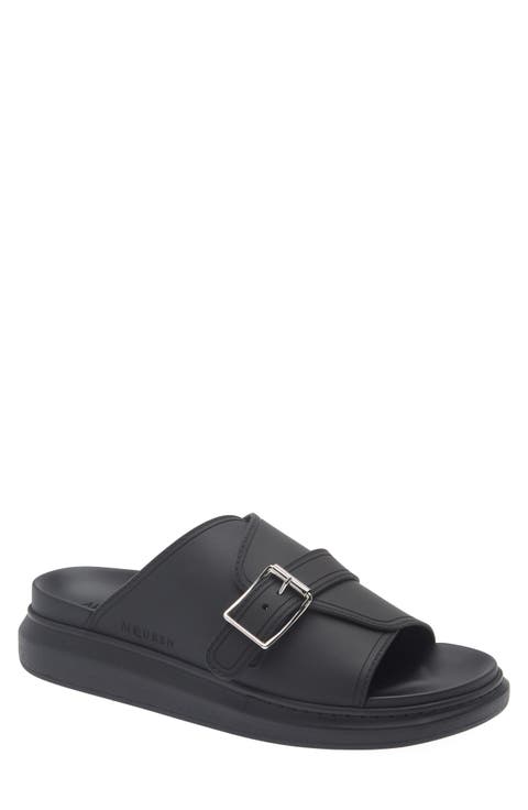 Buckle Rubber Slide Sandal (Men)