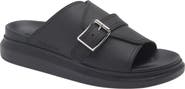 McQueen Buckle Rubber Slide Sandal