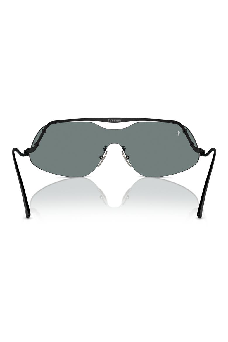 138mm Rectangular Sunglasses, Alternate, color, MATTE BLACK / MIRROR BRONZE