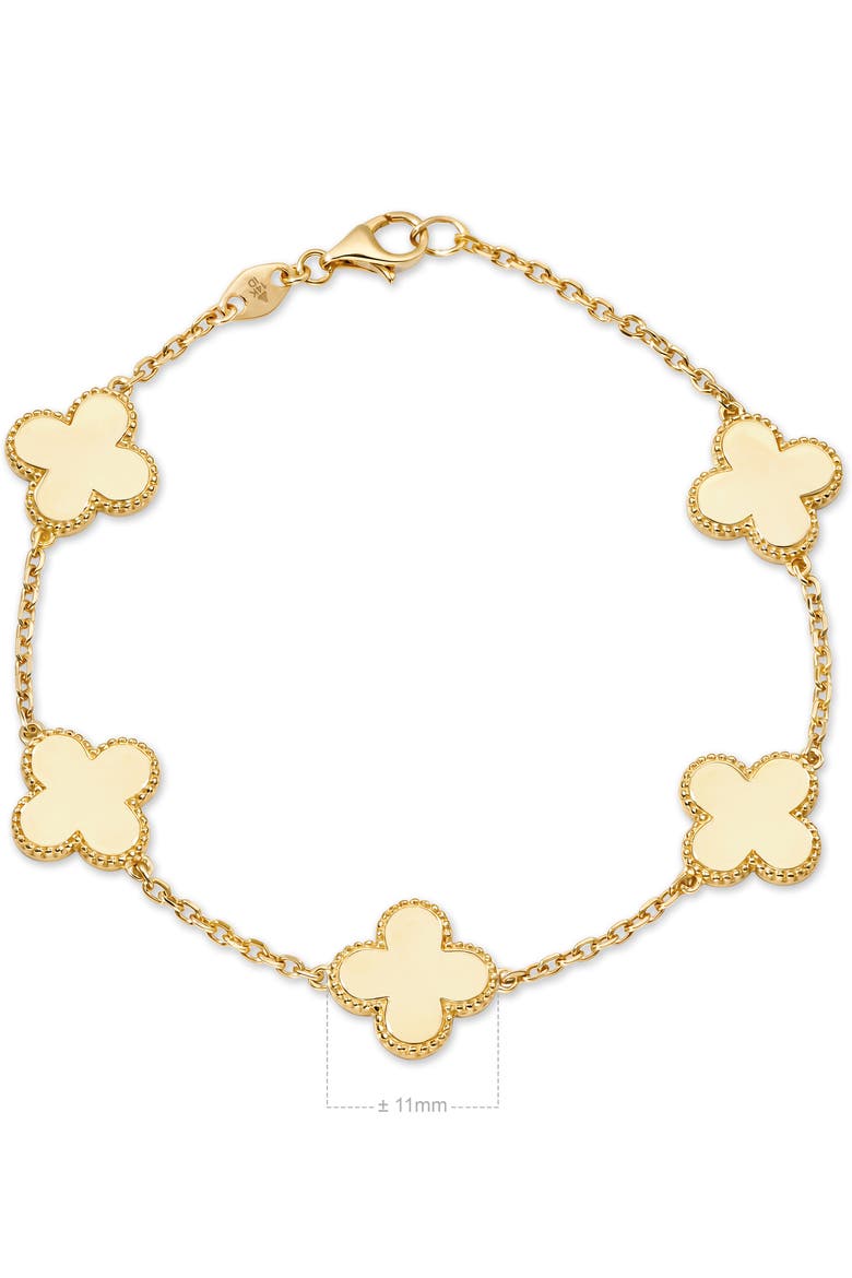 Clover Chain Bracelet in 14K Gold, 11mm, Alternate, color, Yellow Gold