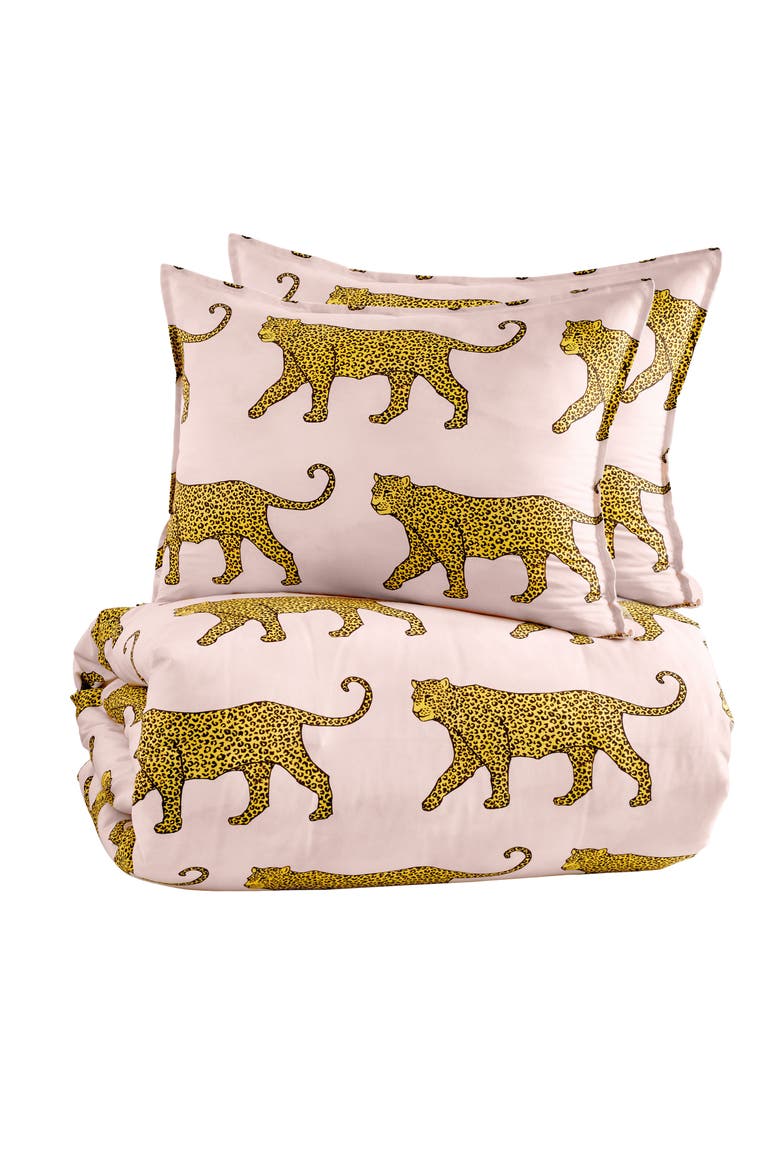 Catwalk Leopard Comforter & Sham Set, Alternate, color, BLUSH