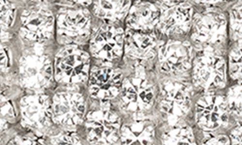 Deepa Gurnani Danira Crystal Heart Earrings In Silver