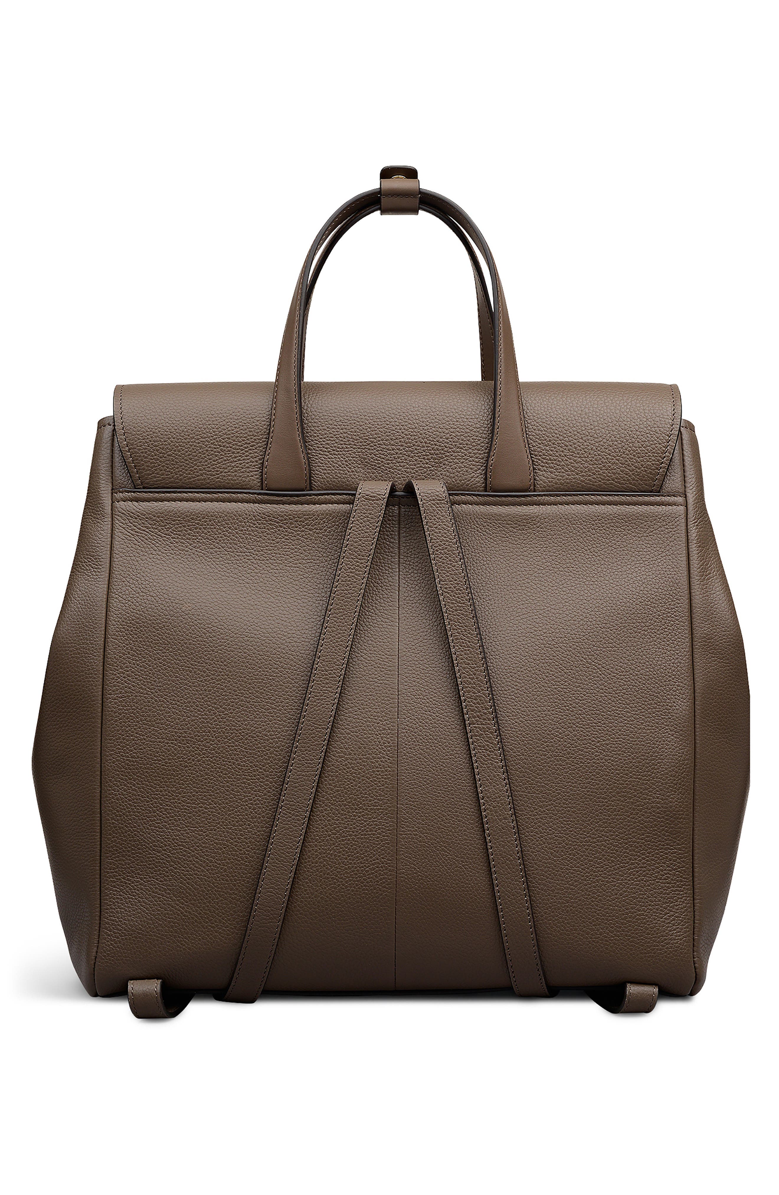 Radley Mayfair Lane Pebbled Leather Backpack, Alternate, color, Coffee