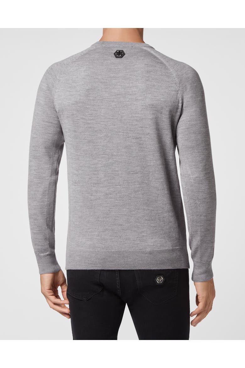 Pullover Round Neck Men, Alternate, color, grey