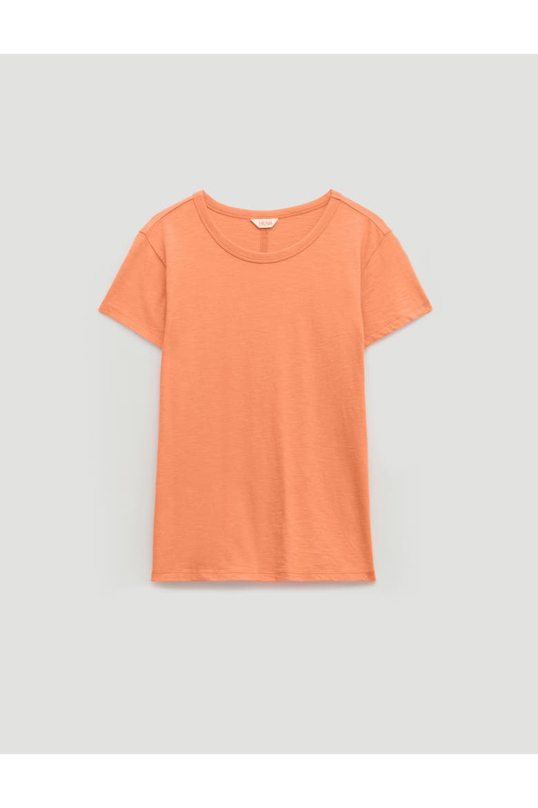 Slim Fit Slub Cotton Crew T-Shirt, Alternate, color, Bright Orange