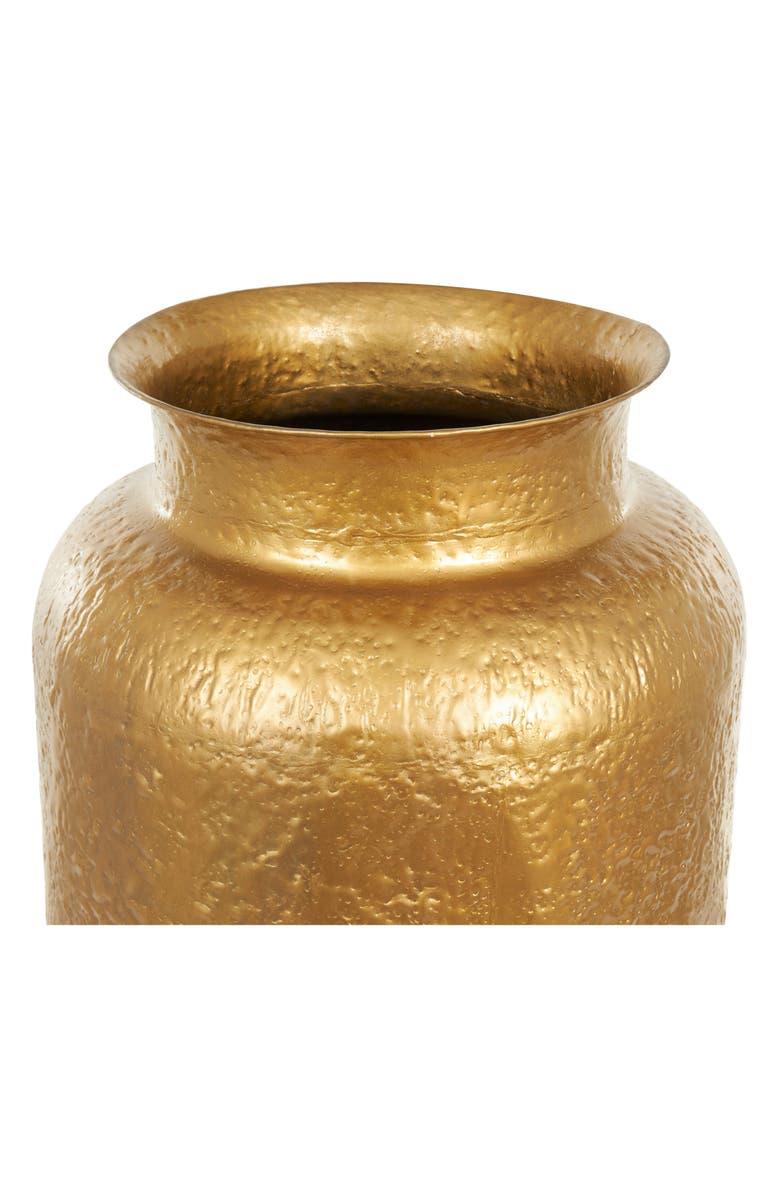 VIVIAN LUNE HOME Gold Metal Vase, Alternate, color, Gold