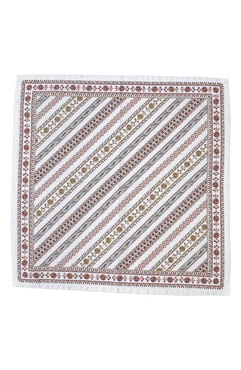 Juliska Seville Stripe Set of 4 Cotton Sateen Napkins, Alternate, color, Natural