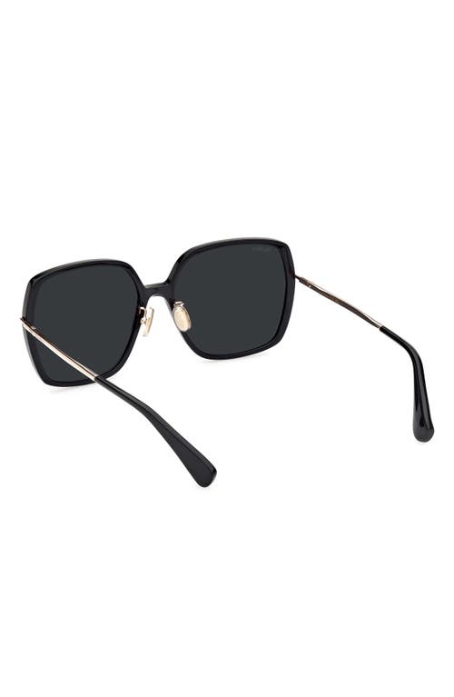 Max Mara 59mm Round Sunglasses In Black