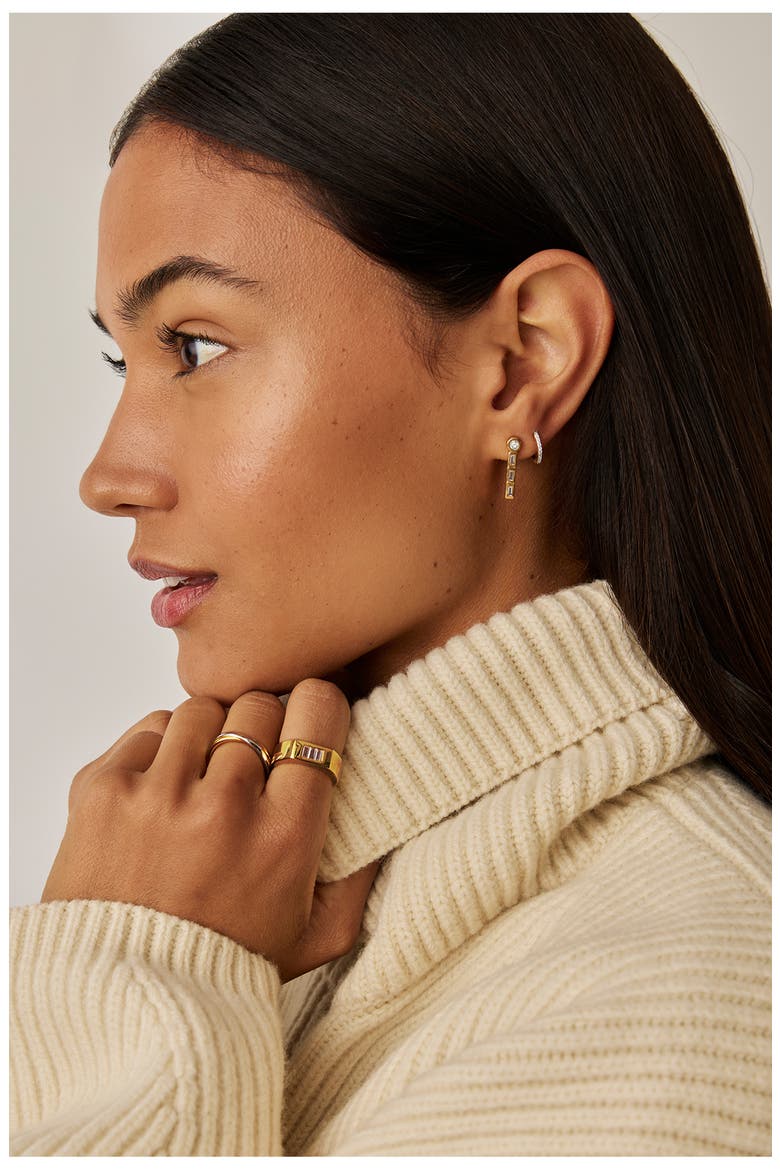 x Lucy Williams Tennis Drop Earrings, Alternate, color, GOLD