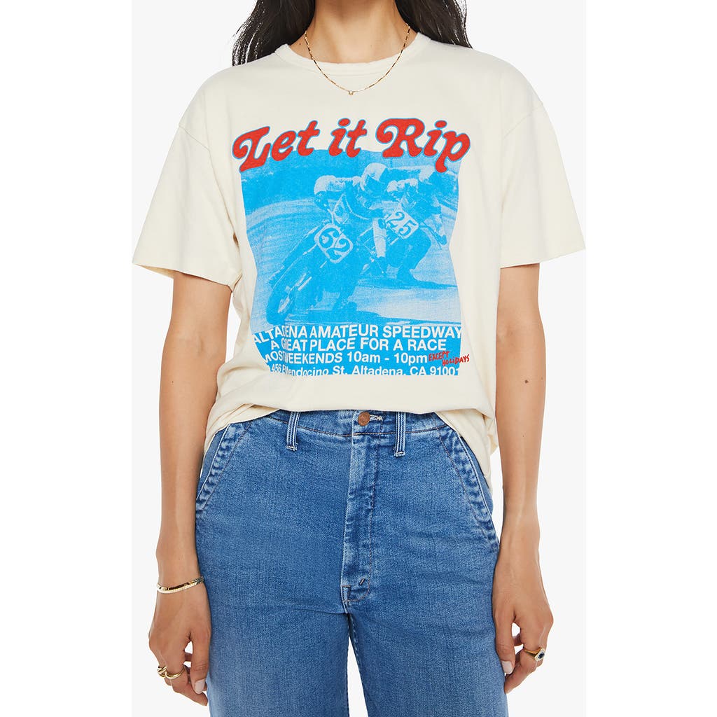 Shop Mother The Sleepover Stretch Cotton Graphic T-shirt In Let It Rip