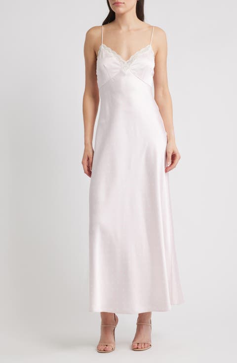 Manuela Satin A-Line Maxi Dress