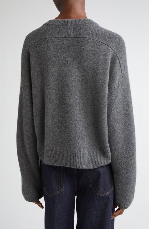 Loulou De Saison Bill Draped Cashmere Sweater In Gray