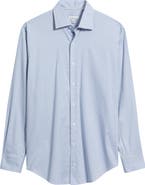 Peter Millar Conway Microcheck Crown Lite Performance Twill Button-Up Shirt