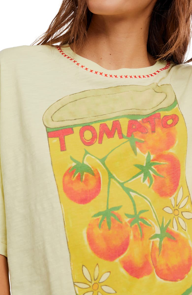 Free People In Spring Cotton Graphic T-Shirt, Alternate, color, Lemon Water Combo