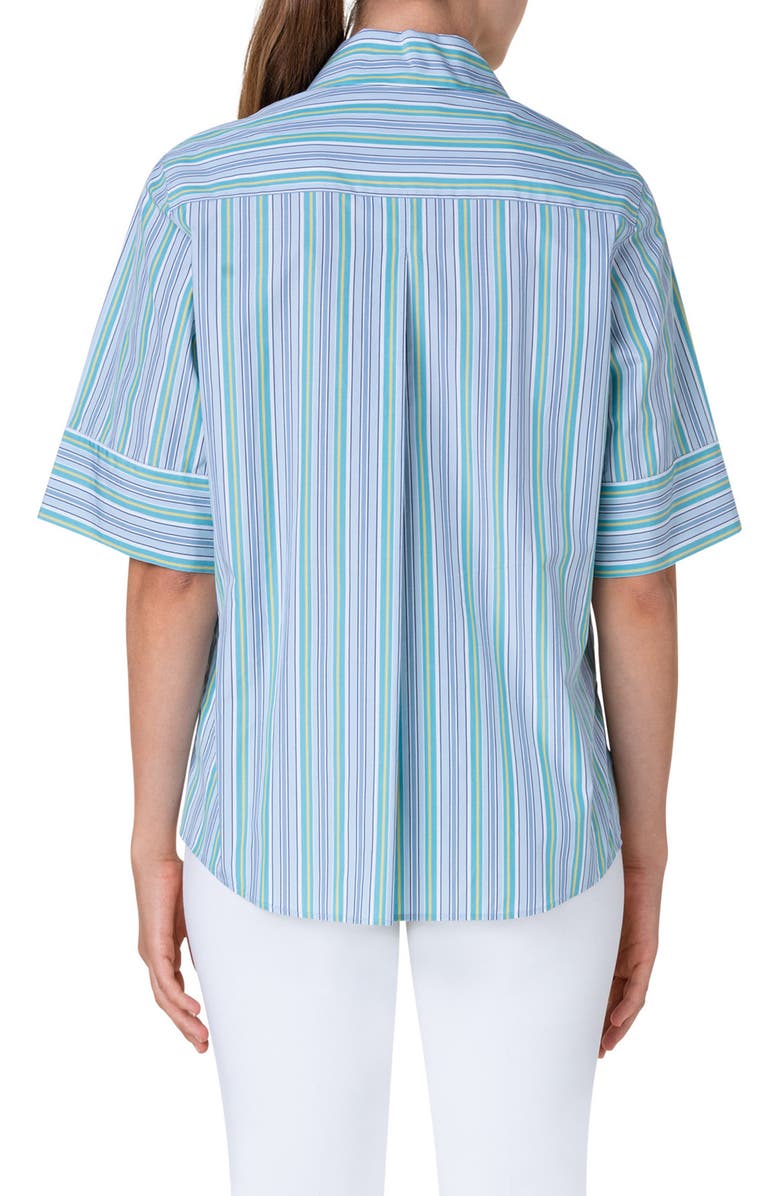 Akris punto Stripe Poplin Top, Alternate, color, 