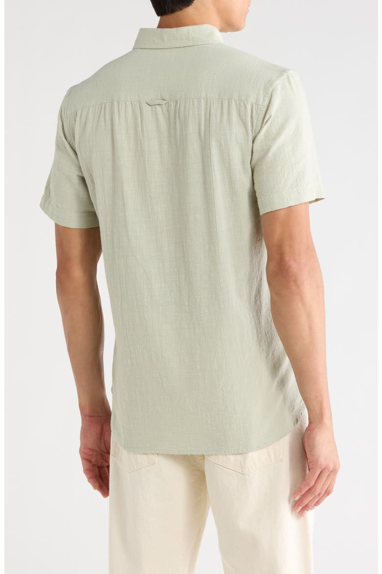 Barre Short Sleeve Shirt, Alternate, color, SLATE GREEN