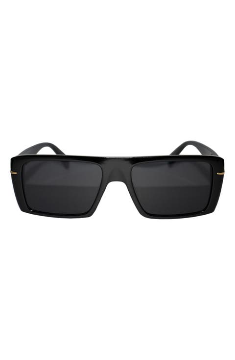Atlas 54mm Polarized Rectangular Sunglasses