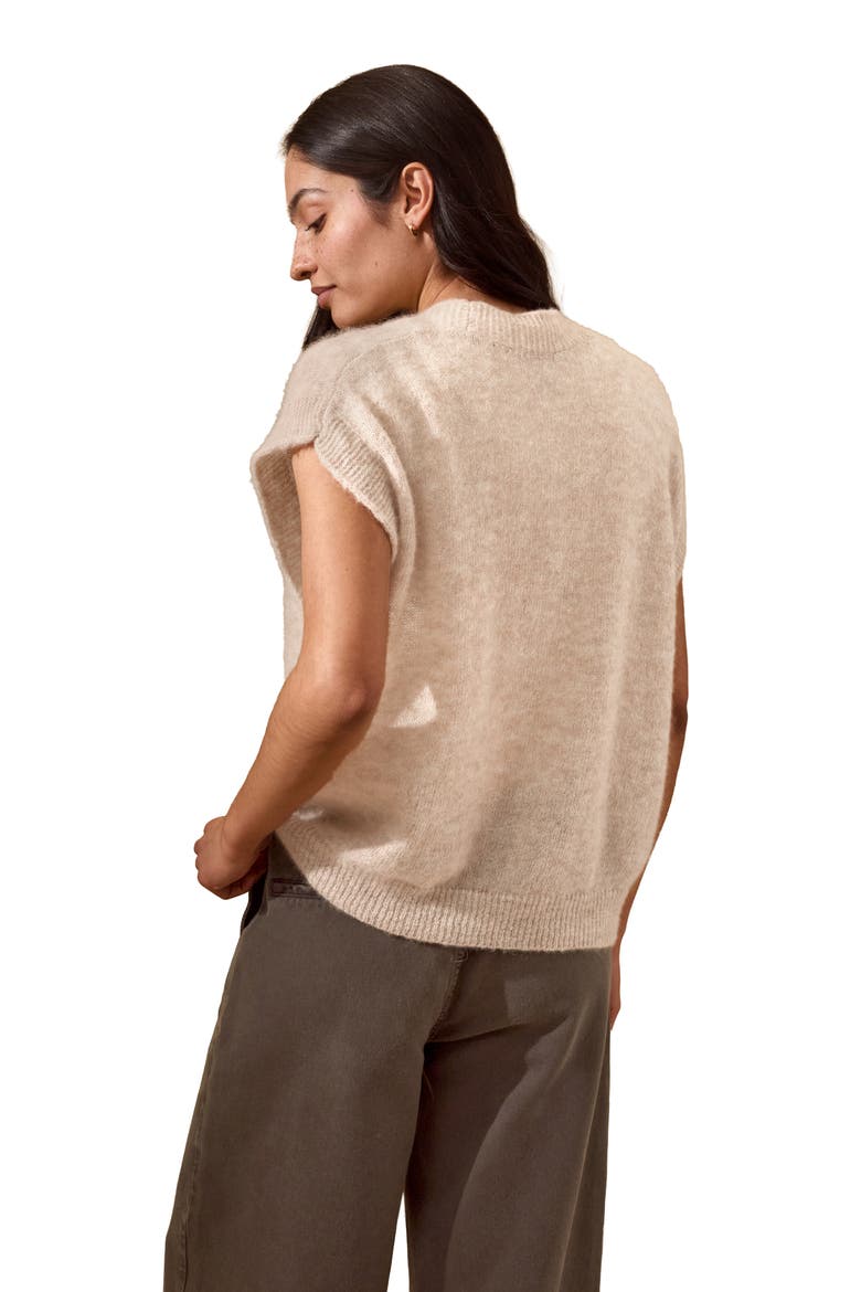 Grown On Button Up Sleeve Cardigan, Alternate, color, Oatmeal