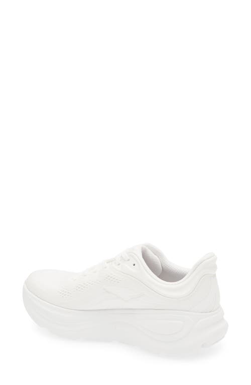 Hoka Bondi 9 Running Shoe In White/white