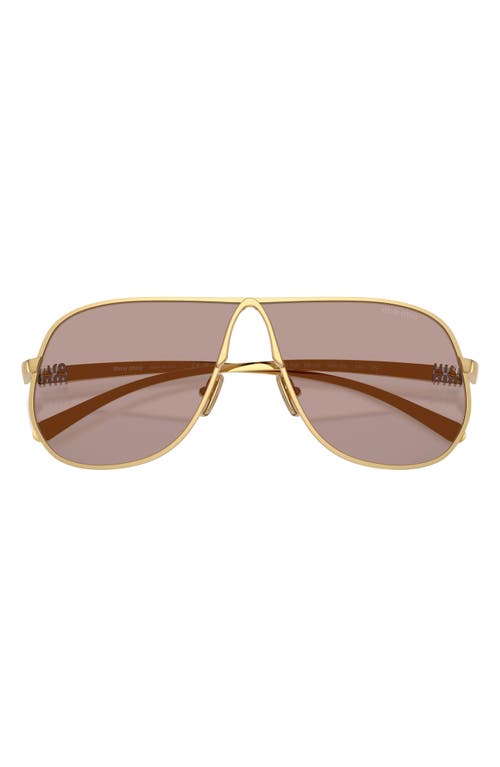 Miu Miu 66mm Oversize Pilot Sunglasses In Brown